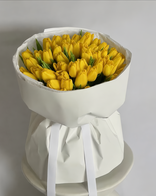 Paris Hug - Tulips Wrapped Bouquet